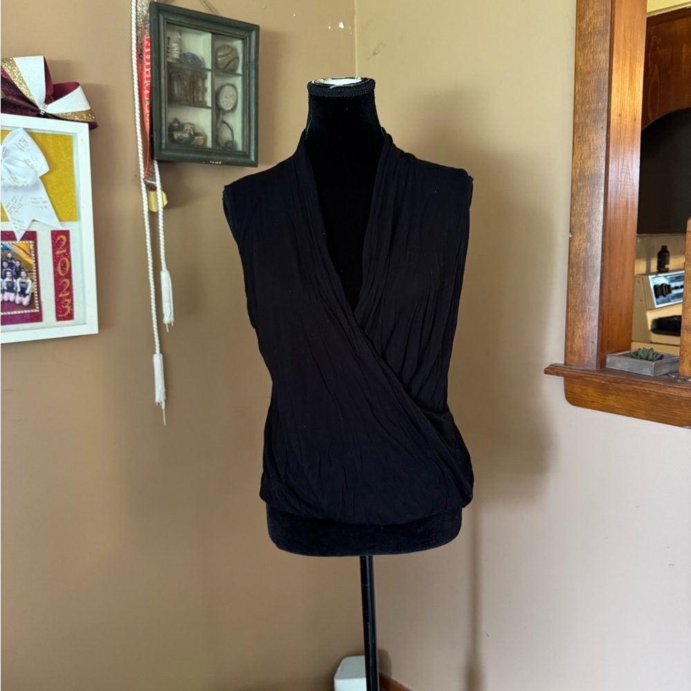 Timing Black Women's Wrap Blouse